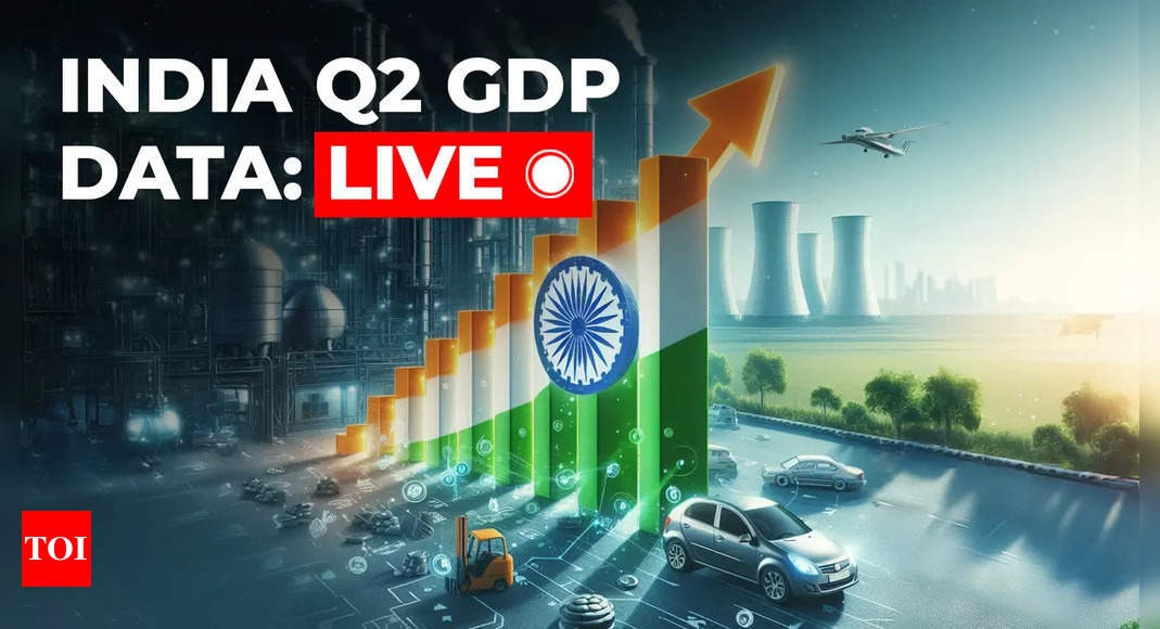 India Q2 GDP Growth 2024 Live Updates: India’s GDP growth slows to seven quarter low of 5.4%  – The Times of India