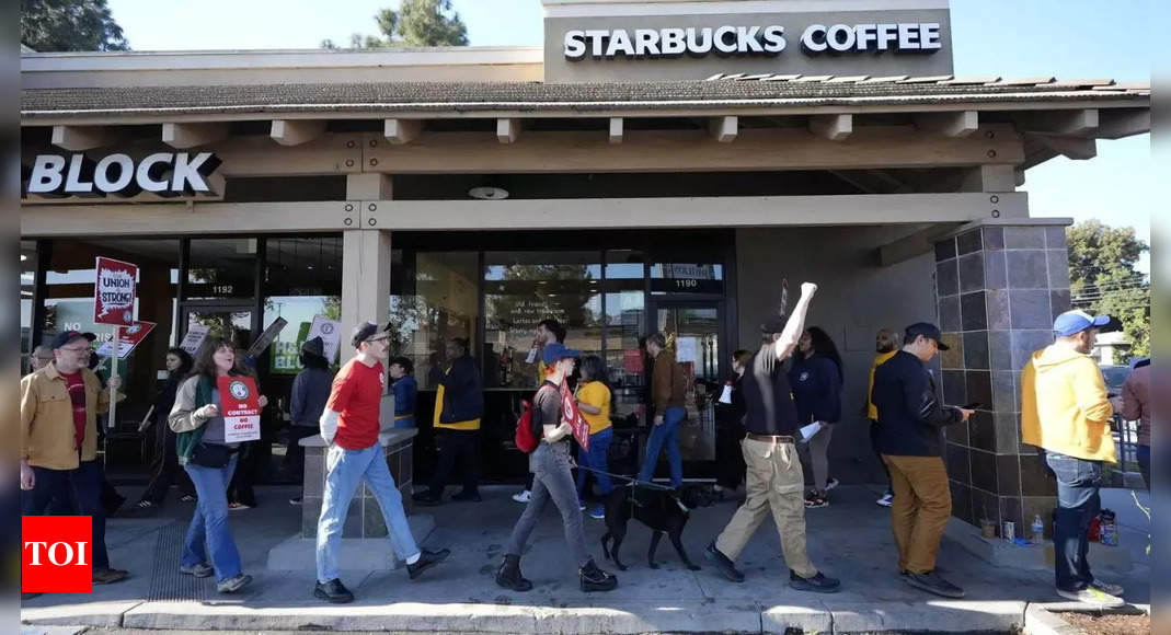 Starbucks workers expand strike across several US cities – Times of India